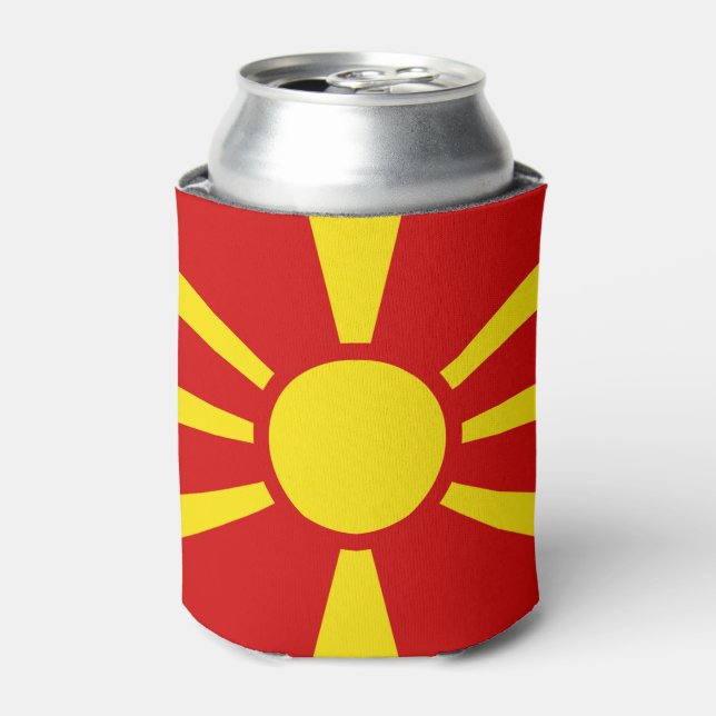 Porta-lata Bandeira da Macedônia do Norte (Can Front)