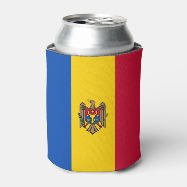 Porta-lata Bandeira da Moldávia (Can Front)