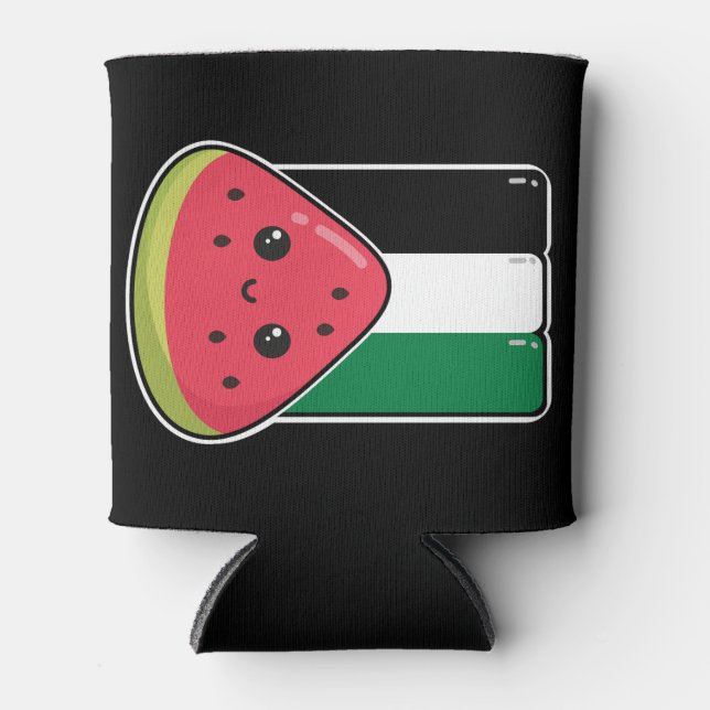 Porta-lata Bandeira da Palestina Cura com Palestina Livre de  (Frente)