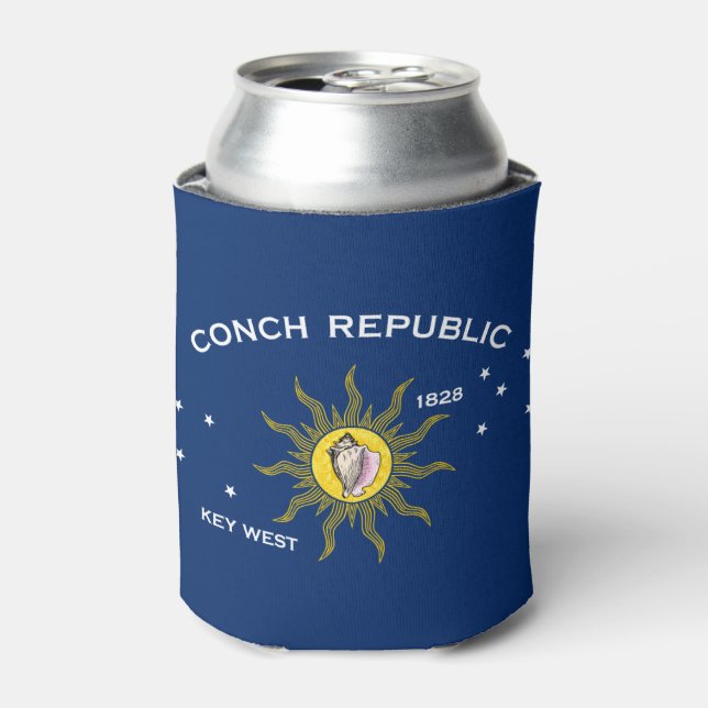 Porta-lata Bandeira da República Conch Key West Flórida (Can Front)