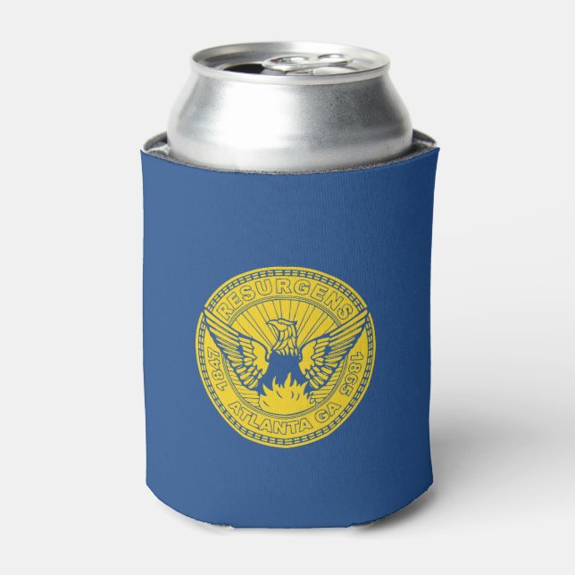 Porta-lata Bandeira de Atlanta, Georgia Can Cooler (Can Front)