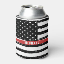 Porta-lata Bandeira de Bombeiro Thin Red Line Personalizada G