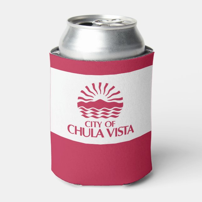 Porta-lata Bandeira de Chula Vista, Califórnia (Can Front)