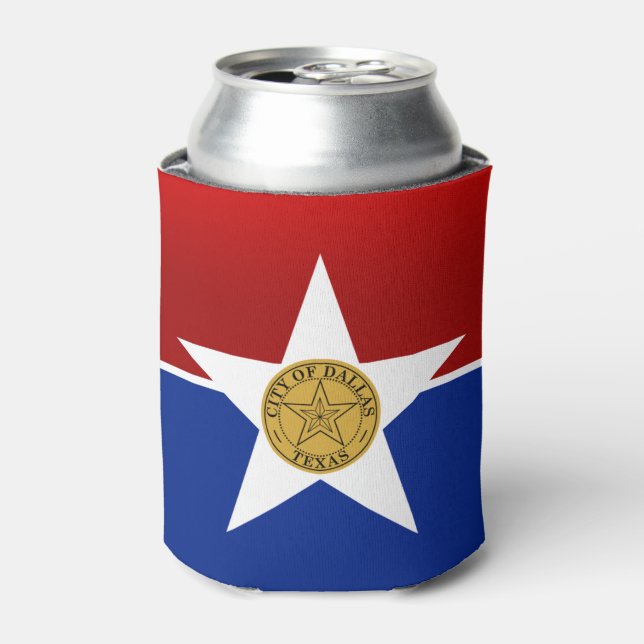 Porta-lata Bandeira de Dallas (Texas) (Can Front)