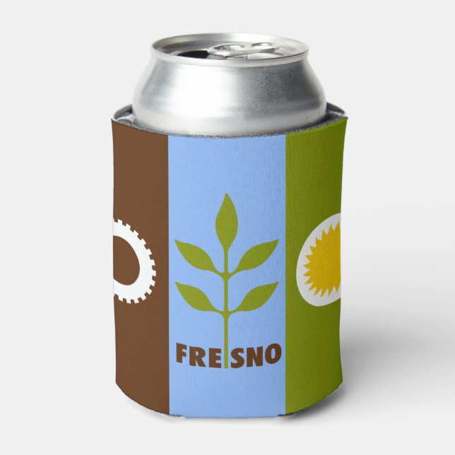 Porta-lata Bandeira de Fresno, Califórnia Can Cooler (Can Front)