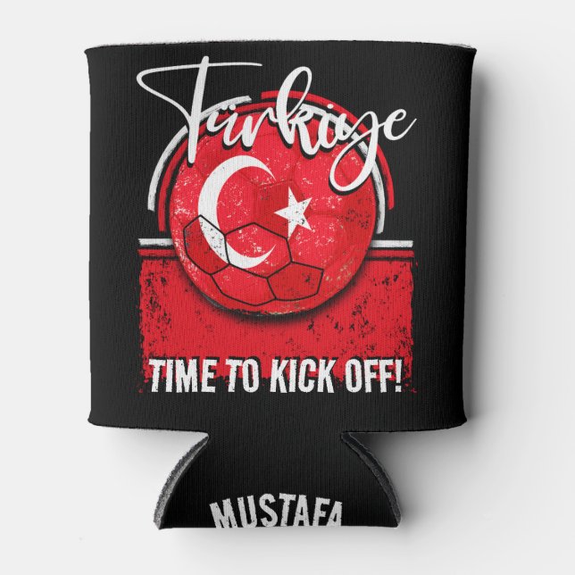 Porta-lata Bandeira de Futebol de Türkiye, Fã de Esporte Turc (Frente)