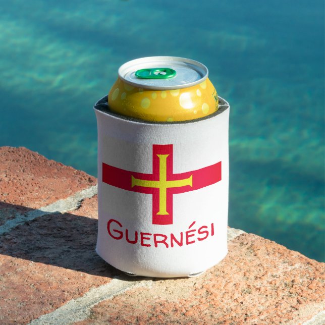 Porta-lata Bandeira de Guernsey (Piscina in situ)