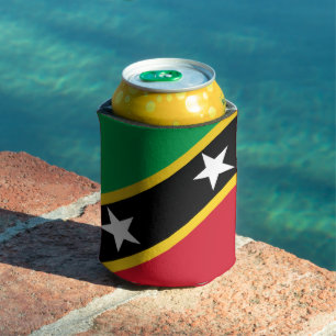 Porta-lata Bandeira de Kitts e Nevis Santos