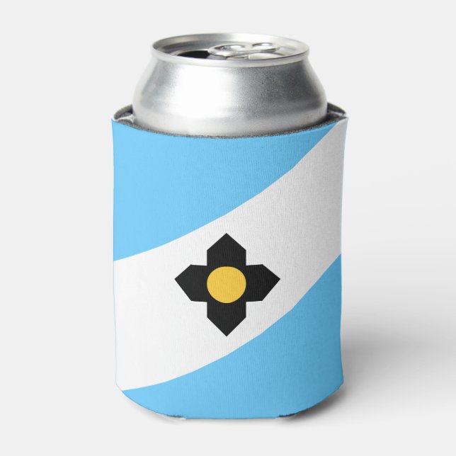 Porta-lata Bandeira de Madison, Wisconsin Can Cooler (Can Front)