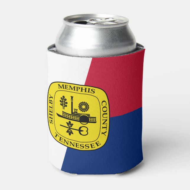 Porta-lata Bandeira de Memphis, Tennessee Can Cooler (Can Front)