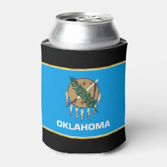 Porta-lata bandeira de Oklahoma (Can Front)