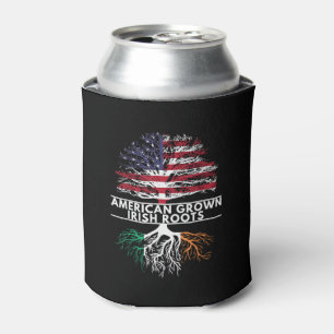 Porta-lata Bandeira de Raízes Irlandesas Cultivada Americana 