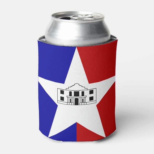 Porta-lata Bandeira de San Antonio, Texas (Can Front)
