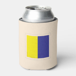 Porta-lata Bandeira de sinal náutica da letra "K"