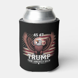 Porta-lata Bandeira do 45º 47º Presidente Trump 2025 Águia Am