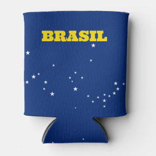 Porta-lata Bandeira do Brasil Amarelo Brasil Verde