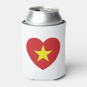 Porta-lata Bandeira do coração de Vietnam