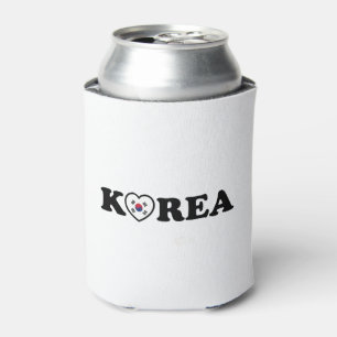 Porta-lata Bandeira do Coração do Amor da Coreia