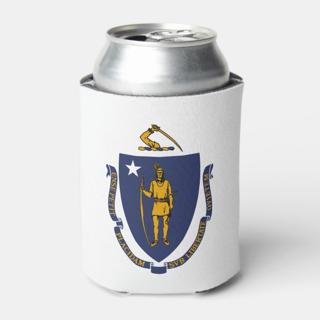 Porta-lata Bandeira do Estado de Massachusetts (Can Front)