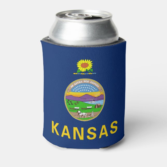 Porta-lata Bandeira do Estado do Kansas (Can Back)