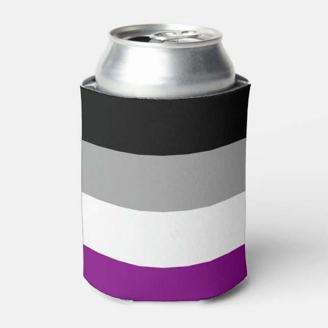 Porta-lata Bandeira do Orgulho Assexual (Can Front)