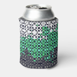 Porta-lata Bandeira do Orgulho Neutrois Abstrata Pixelada Tri