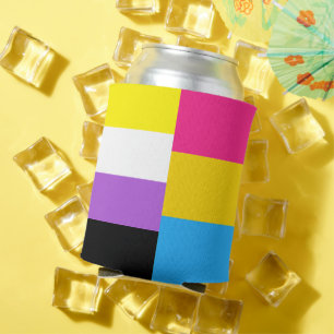 Porta-lata Bandeira do Orgulho Pansexual Não Binário Dupla