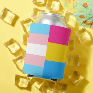 Porta-lata Bandeira do Orgulho Pansexual Transgênero Duplo
