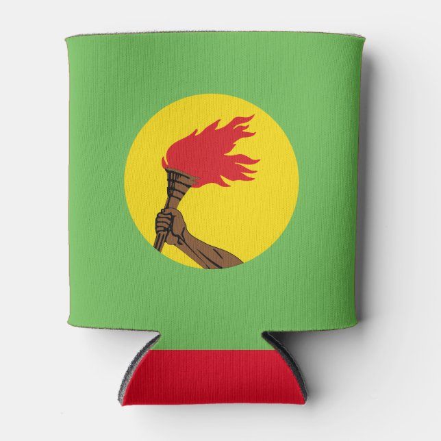 Porta-lata Bandeira do Zaire - República Democrática do Congo (Frente)