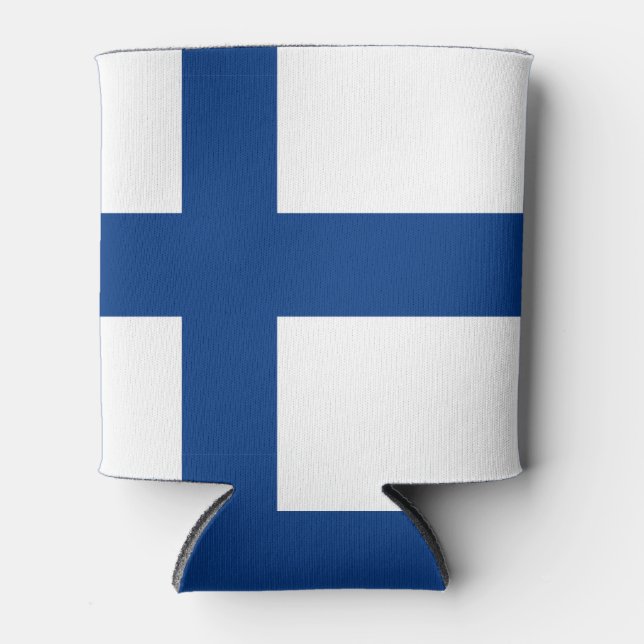 Porta-lata Bandeira finlandesa (Frente)