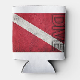 Porta-lata Bandeira Scuba; Estilo de Vintage; esporte; submar