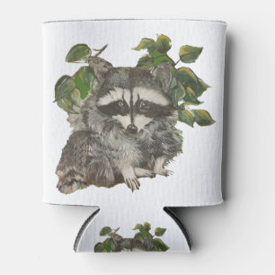 Porta-lata Bandit Black White Raccoon Trash Panda