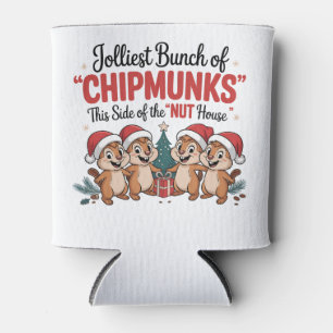 Porta-lata Bando de Chipmunks Engraçados Rodents Xmas