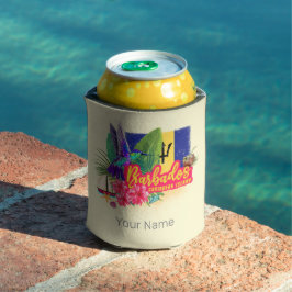 Porta-lata Barbados Retro Caribe Ilha de Souvenir