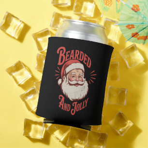 Porta-lata Barbudo e Alegre Barba de Natal Divertido Retro
