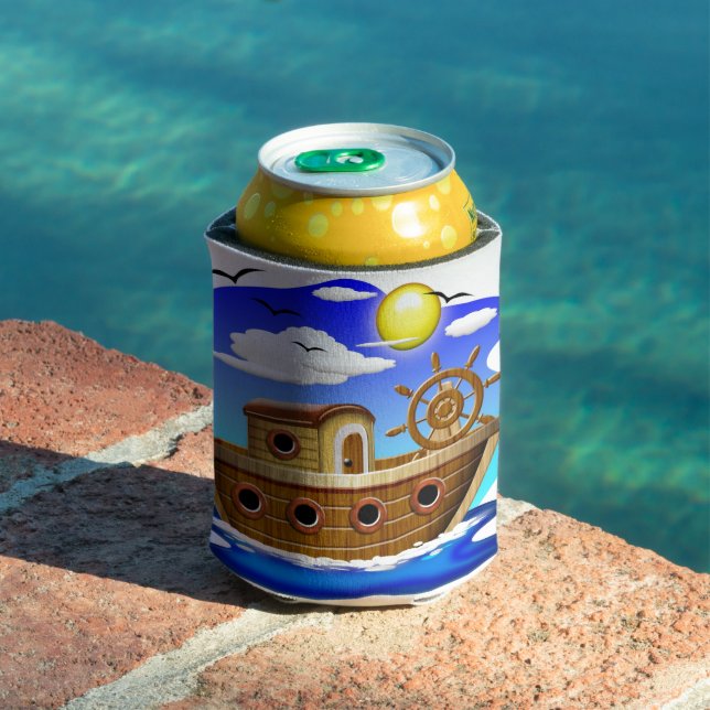 Porta-lata Barco de Pesca Cartoon  (Piscina in situ)