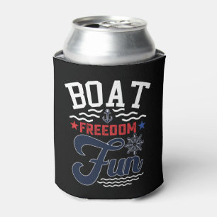 Porta-lata Barco Liberdade Diversão 4 De Julho Barqueiro