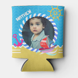 Porta-lata Barcos Difundidos Foto Amarelo Azul Fria Fresco