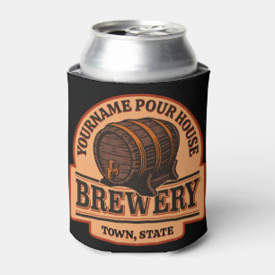 Porta-lata Barril de cerveja personalizado da adega de carval