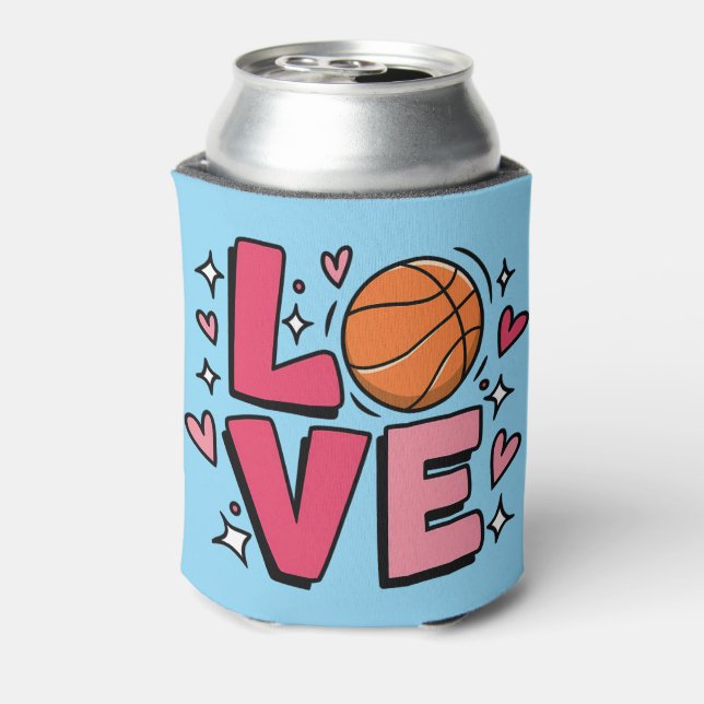 Porta-lata Basketball Love Cute Girls Women Basketball Player (Can Back)