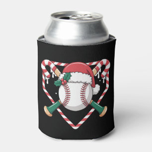 Porta-lata Bastão de Natal de Beisebol de Cana-de-Açúcar Chap