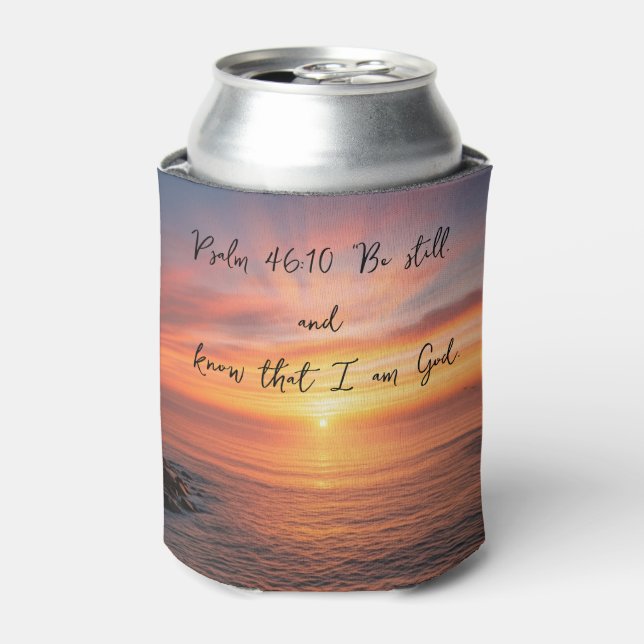 Porta-lata Be still and know that I am God - Koozie can coole (Can Front)