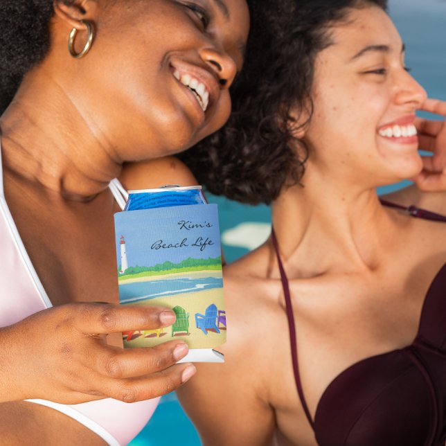Porta-lata Beach Life Personalizada Can Cooler (Criador carregado)