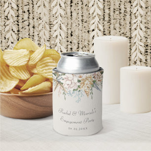 Porta-lata Beach Seashells Floral