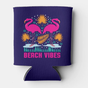 Porta-lata Beach Vibes Pink Flamingos-19501