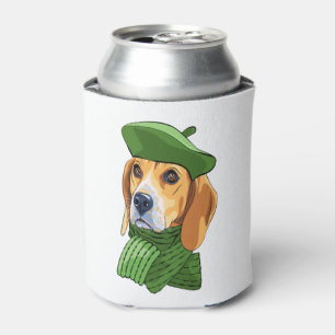 Porta-lata Beagle Cachorro em berço verde francês
