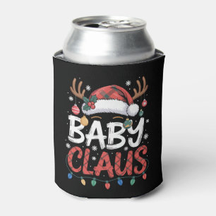 Porta-lata Bebê Claus Natal Chapéu de Papai Noel Chifres Luze