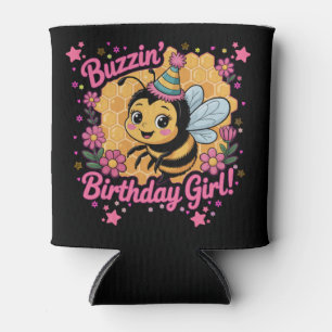 Porta-lata Bebê de Aniversário Tema de Abelhas Bonitas