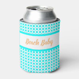 Porta-lata Bebê de Praia Coleção de Verão Aqua White