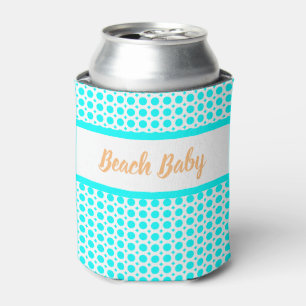 Porta-lata Bebê de Praia Coleção de Verão Aqua White